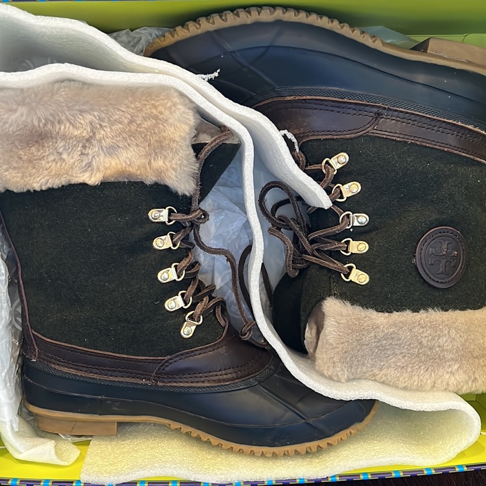 Tory Burch rain/snow boots.